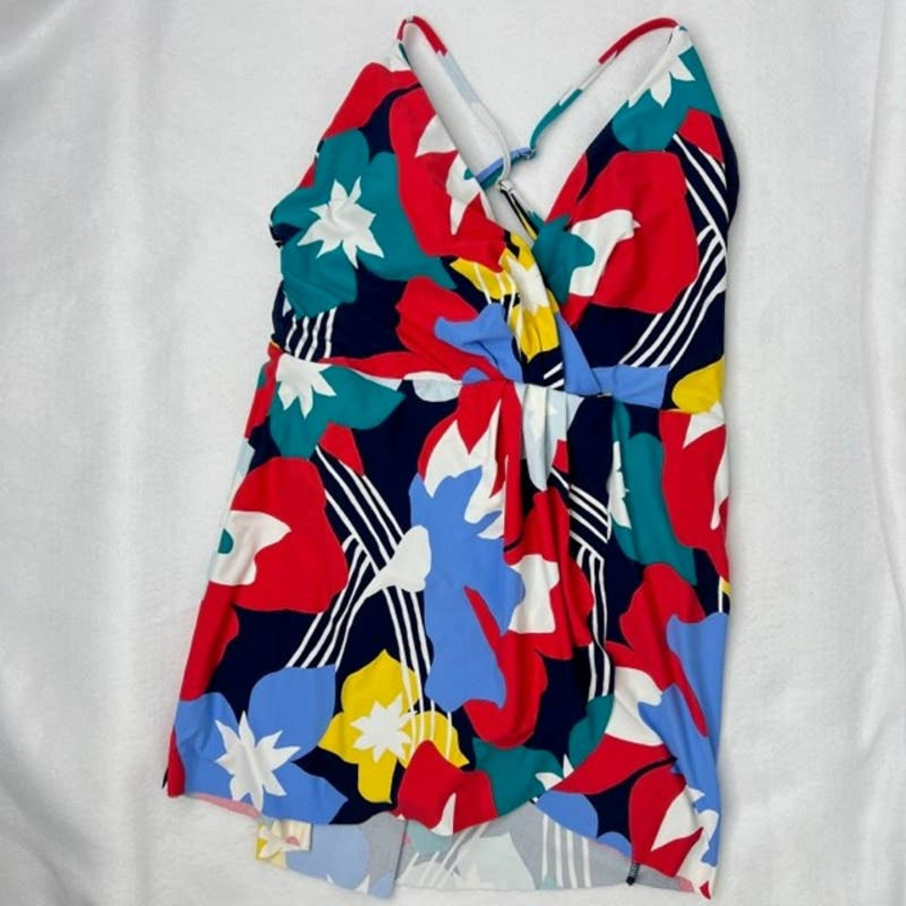 Cole of California One Piece Swim Dress Floral Swimsuit Size 14